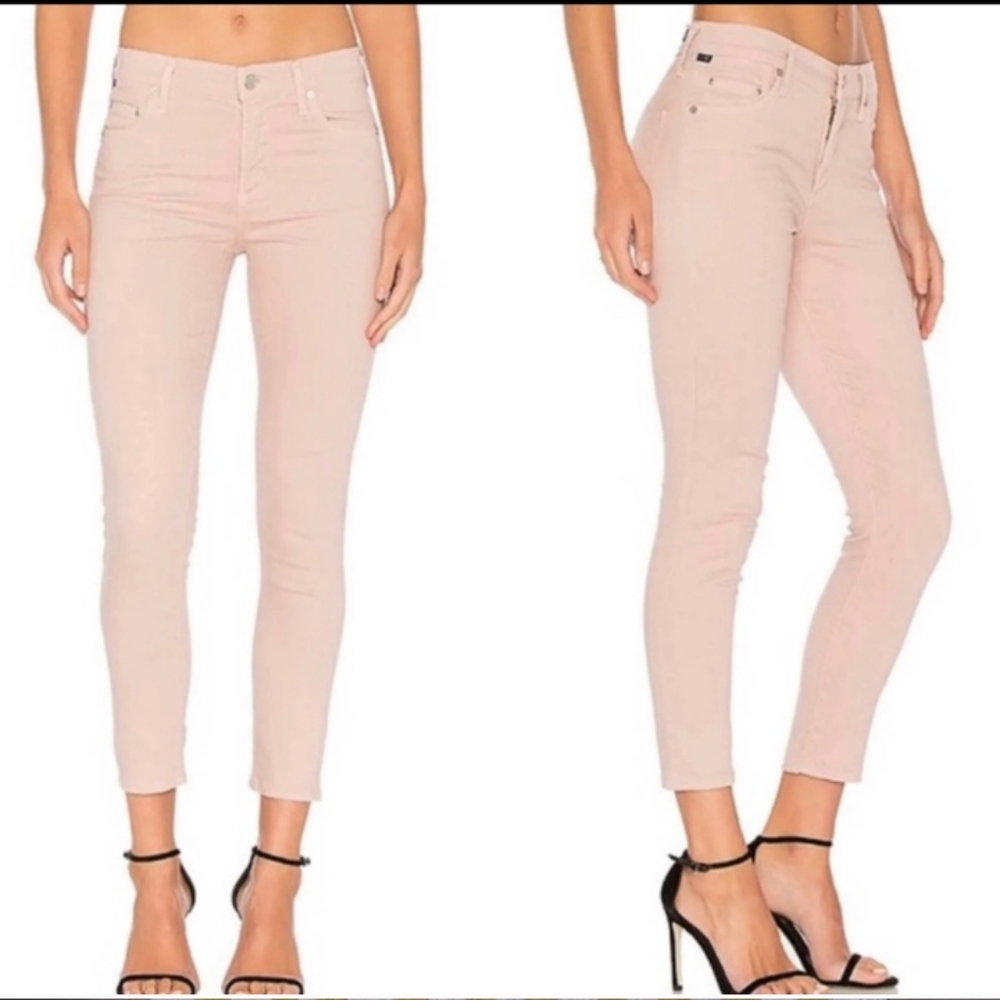 Citizens Of Humanity Pink Ankle Cropped Jeans